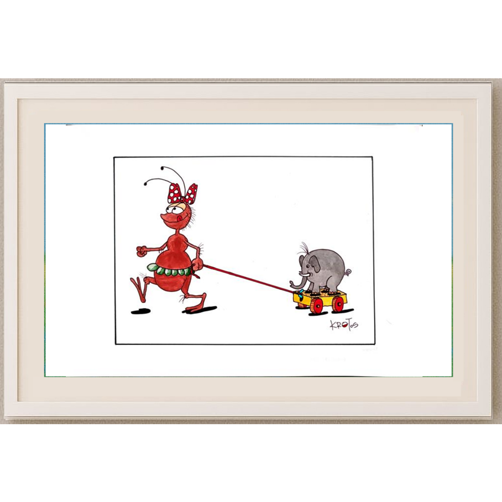 Tadeusz Krotos 29x21cm Orijinal Karikatür BOD00335