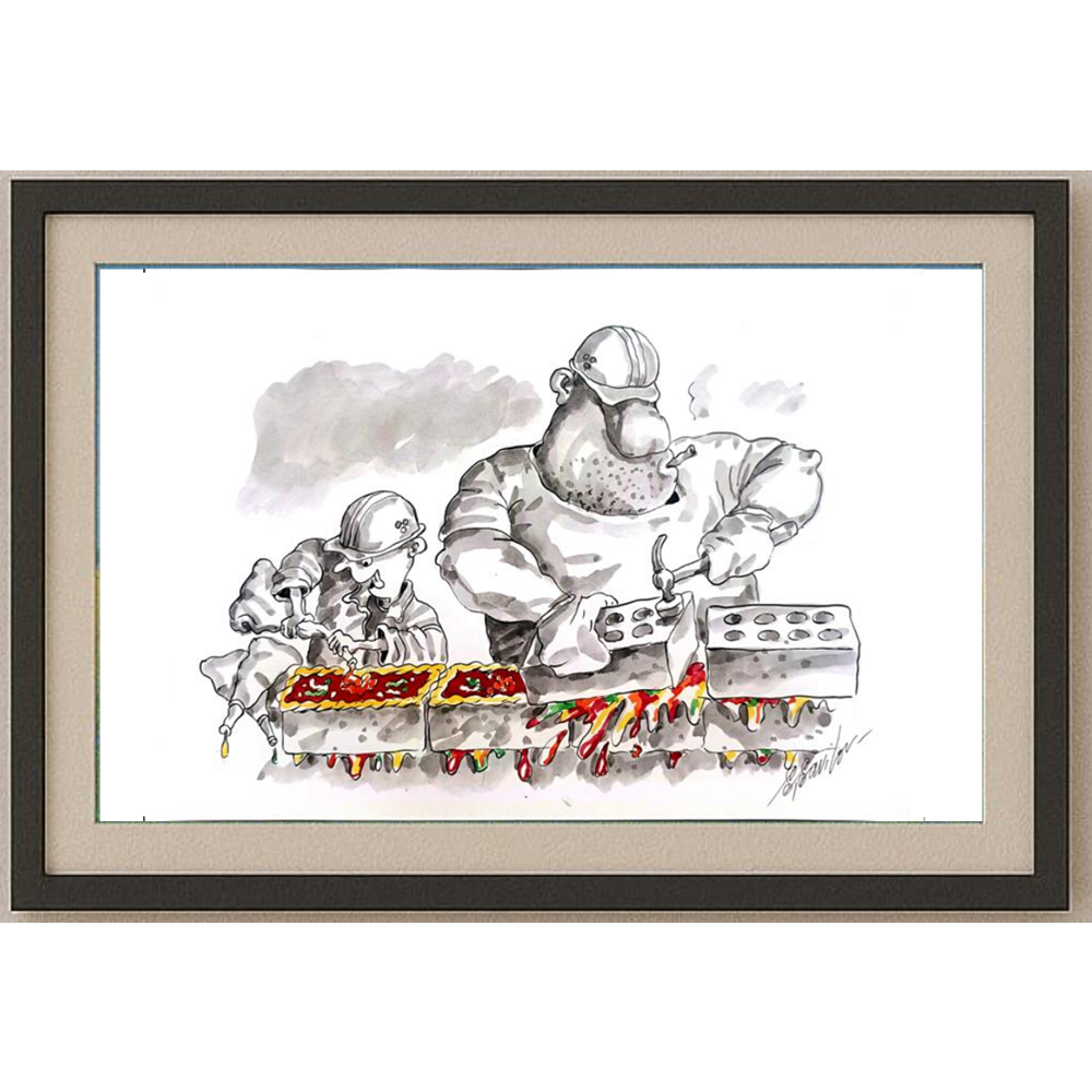 Sergey Savilov 29x21cm Original Cartoon BOD00337