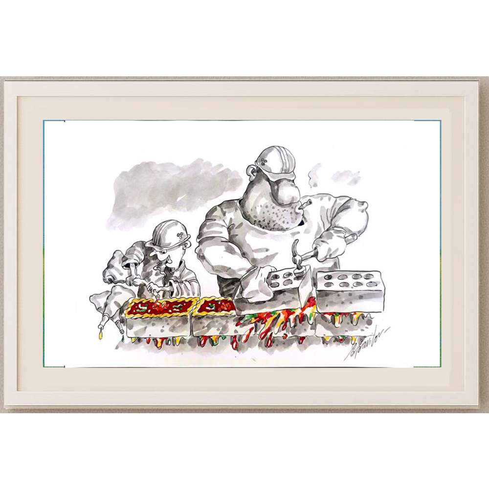 Sergey Savilov 29x21cm Original Cartoon BOD00337