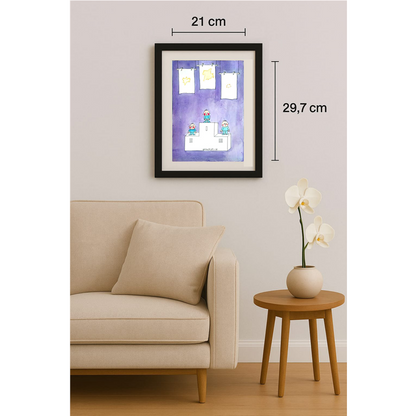 Hu Xuming 29x21cm Original Cartoon BOD00338