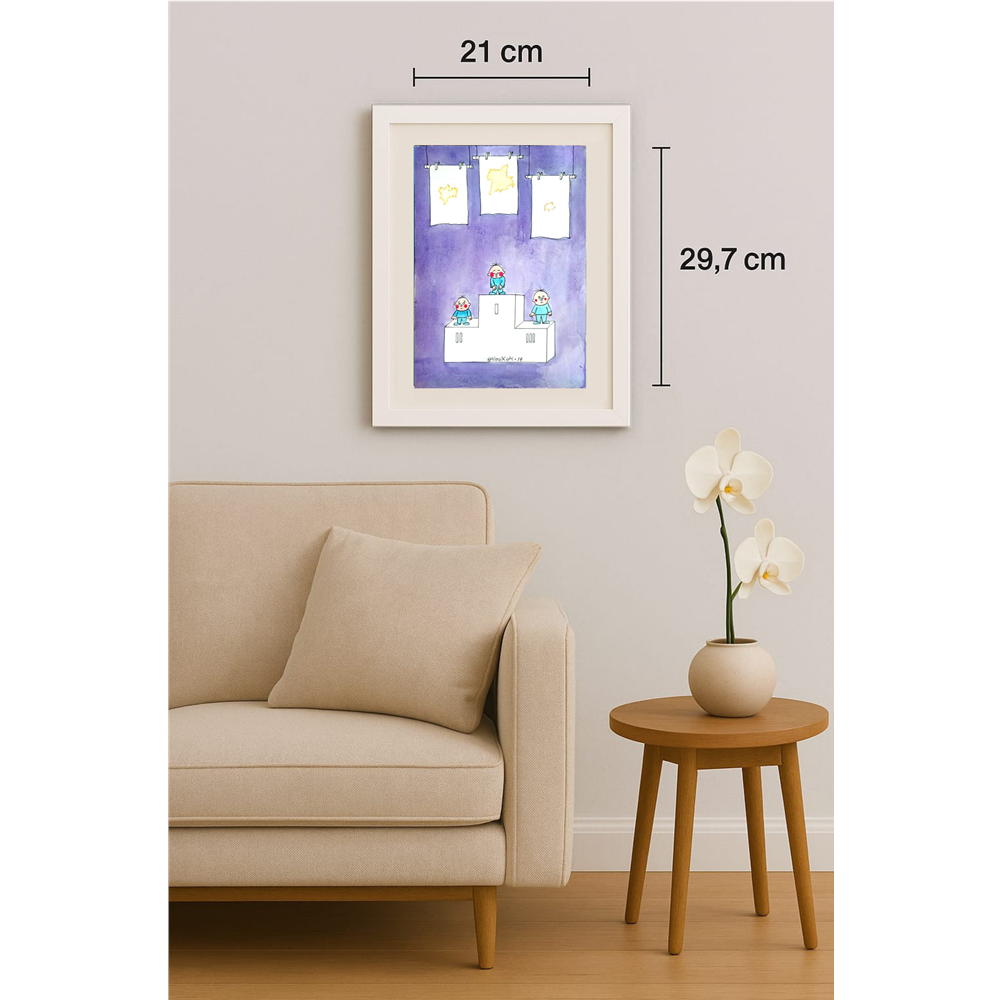 Hu Xuming 29x21cm Original Cartoon BOD00338