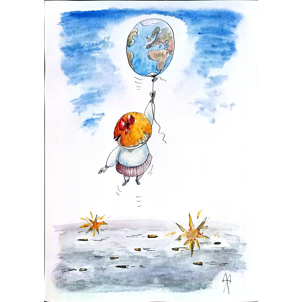 Bretislav Kovarik 29x21cm Orijinal Karikatür BOD00340