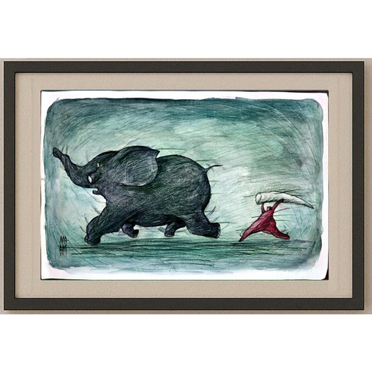 Majid Amini 35x21cm Original Cartoon BOD00341