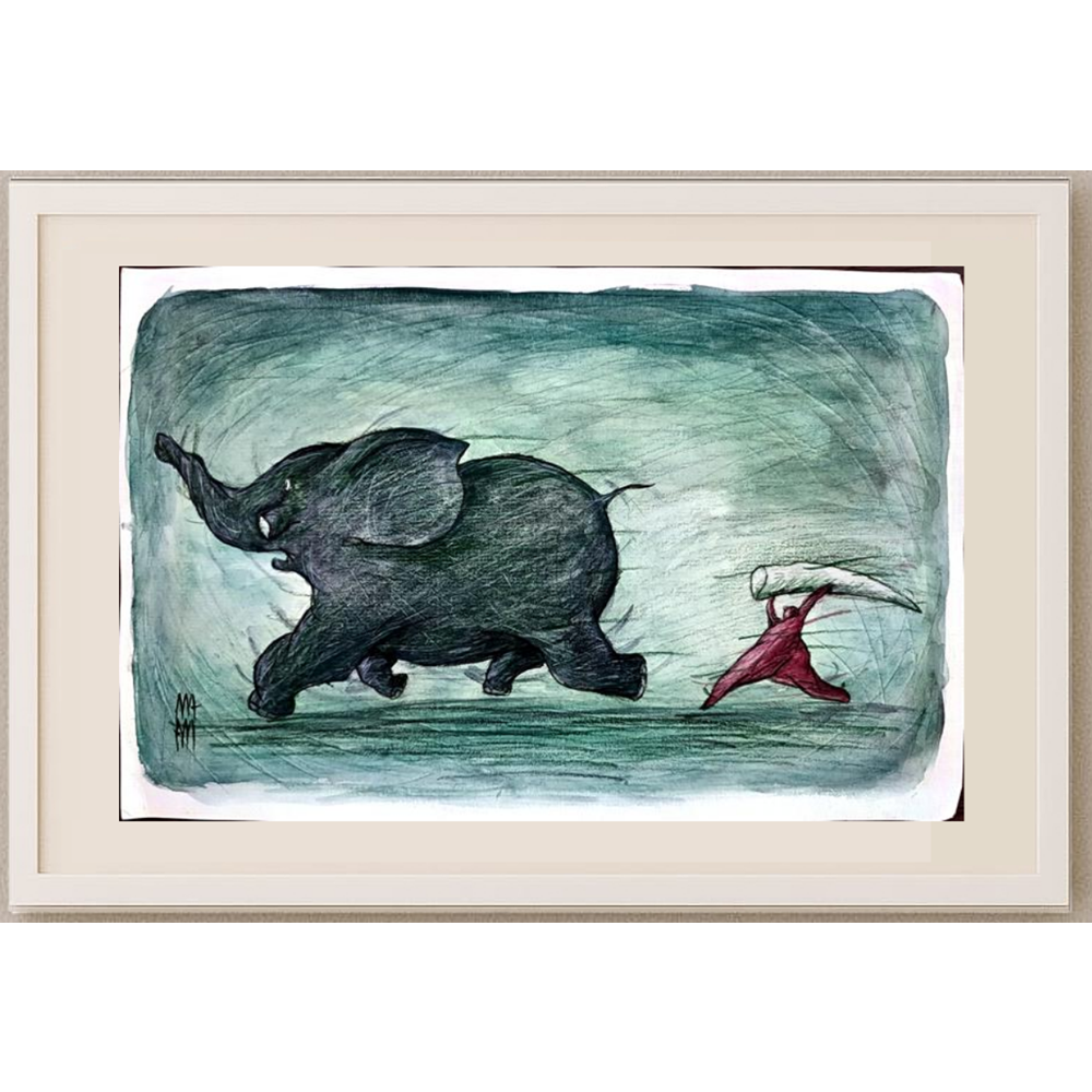 Majid Amini 35x21cm Original Cartoon BOD00341