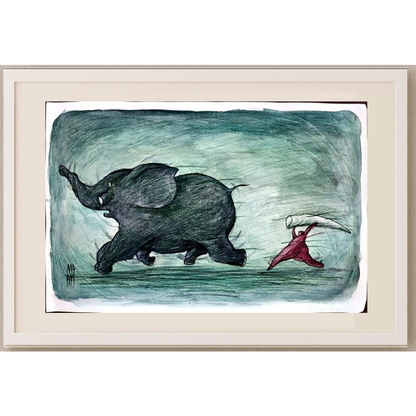 Majid Amini 35x21cm Original Cartoon BOD00341