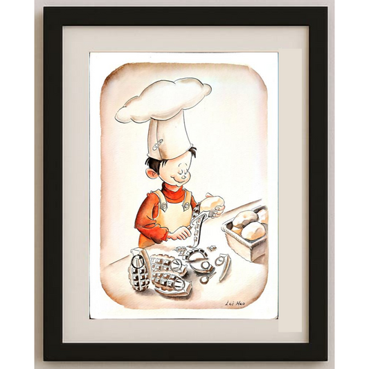 Lei Hao 29x21cm Orijinal Karikatür BOD00342