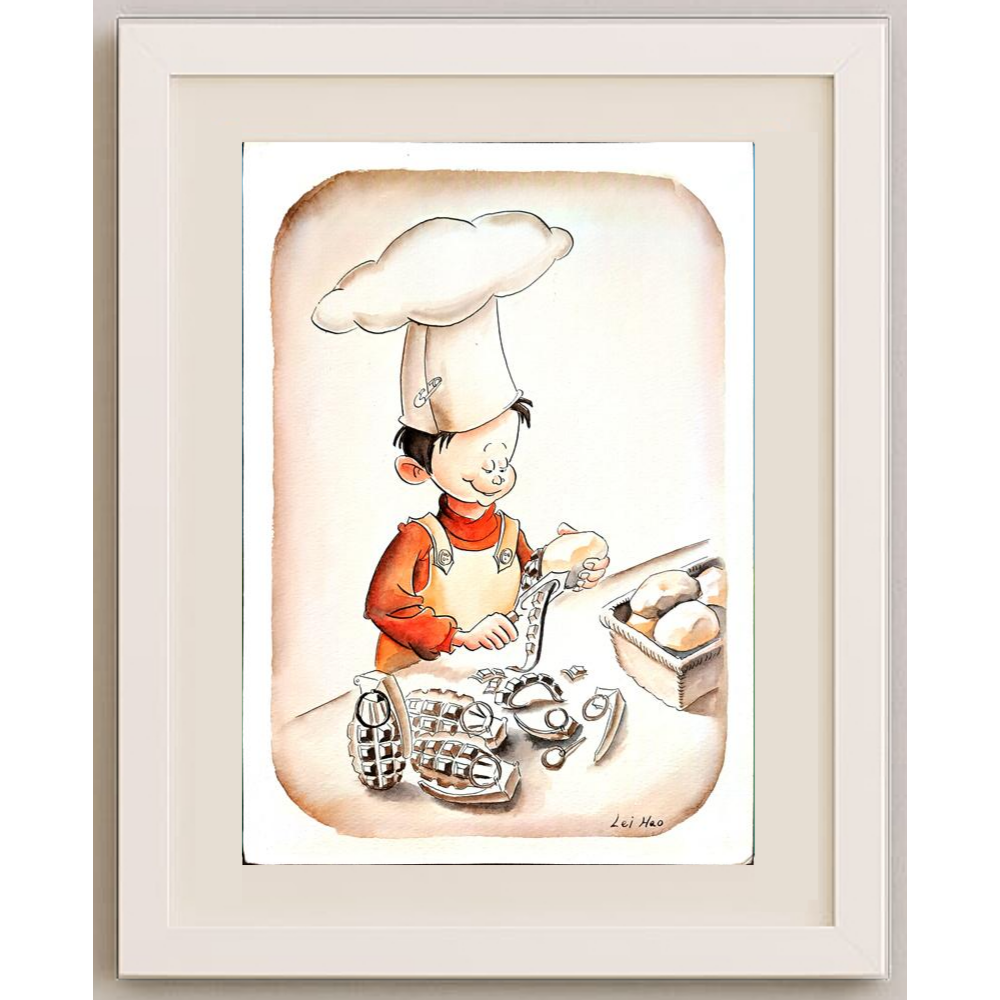 Lei Hao 29x21cm Original Cartoon BOD00342