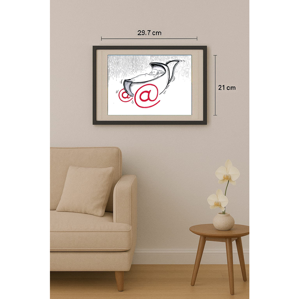 Todorovic Bobisa 29x21cm Orijinal Karikatür BOD00356