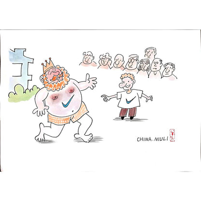 Niu Li 29x21cm Orijinal Karikatür BOD00357