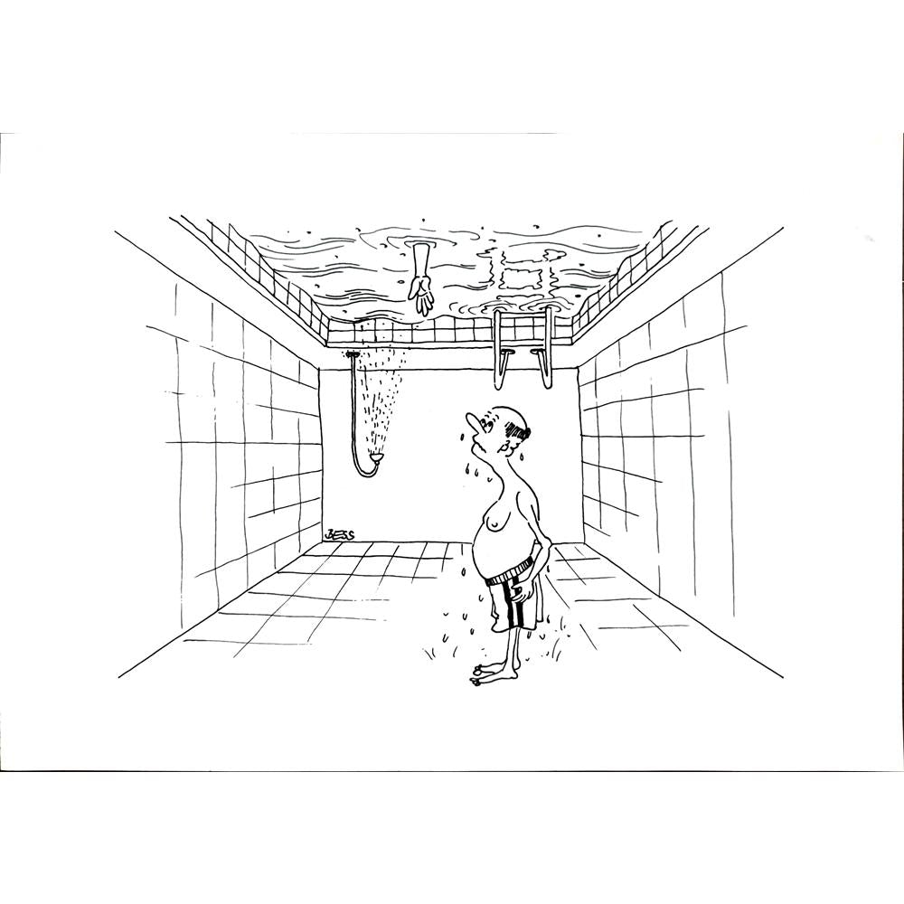 Winfried Besslich 29x21cm Original Cartoon BOD00358