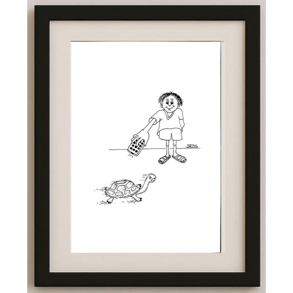 Winfried Besslich 29x21cm Orijinal Karikatür BOD00360