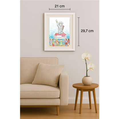Sang Jin Kim 29x21cm Original Cartoon BOD00365