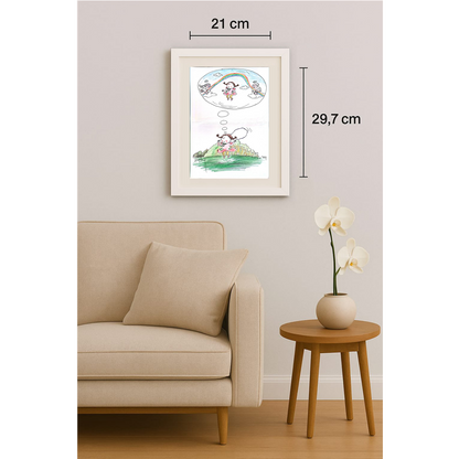 Zhang Wei 29x21cm Original Cartoon BOD00369