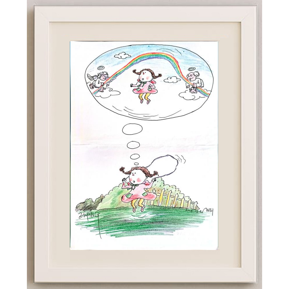 Zhang Wei 29x21cm Original Cartoon BOD00369