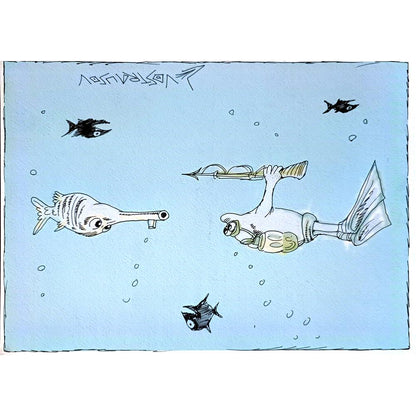 Chenzov Lev 29x21cm Original Cartoon BOD00370