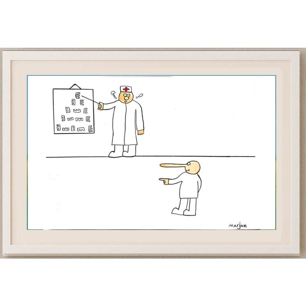 Marjan Rezaie 29x21cm Original Cartoon BOD00376