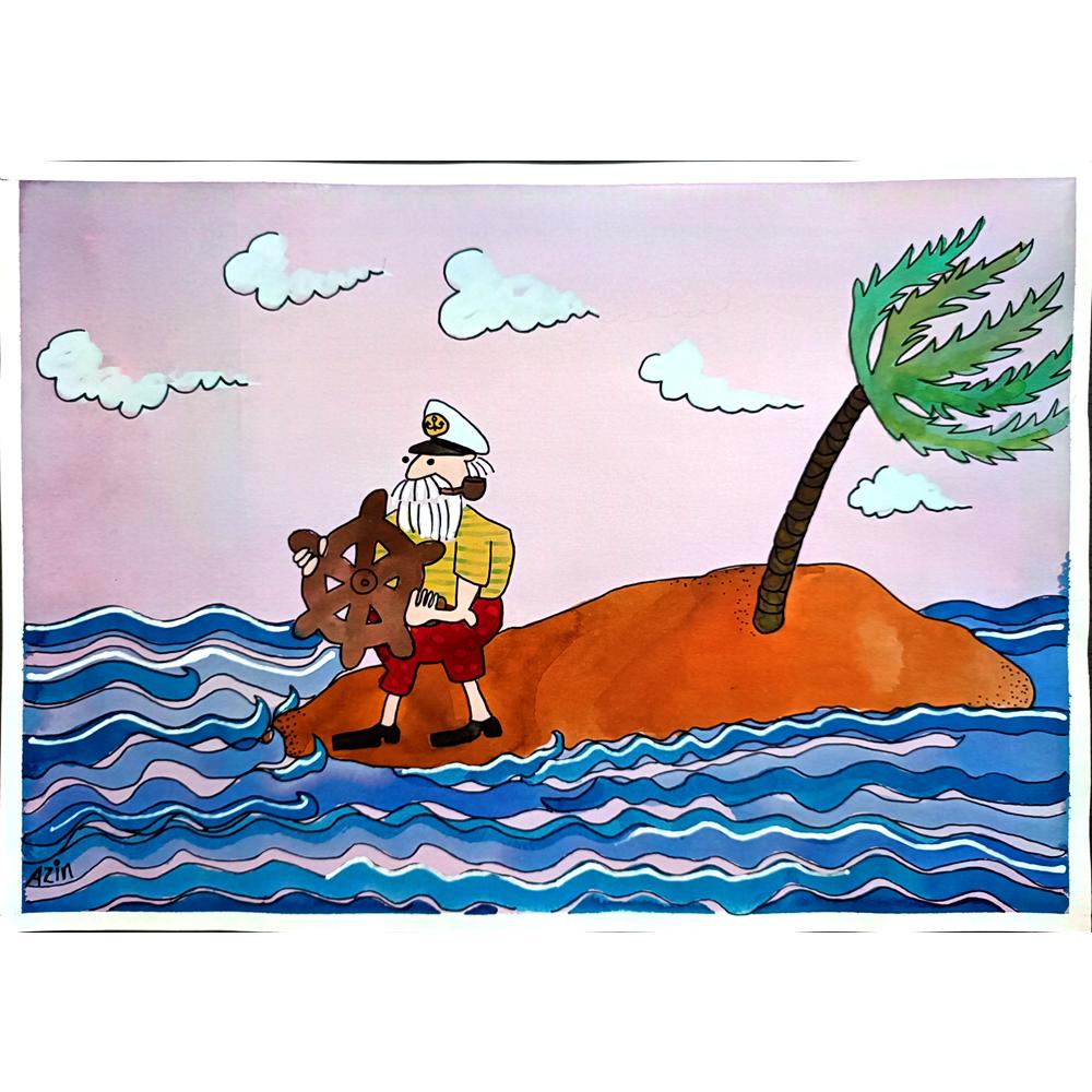 Marzeyah Rezaie 29x21cm Original Cartoon BOD00378