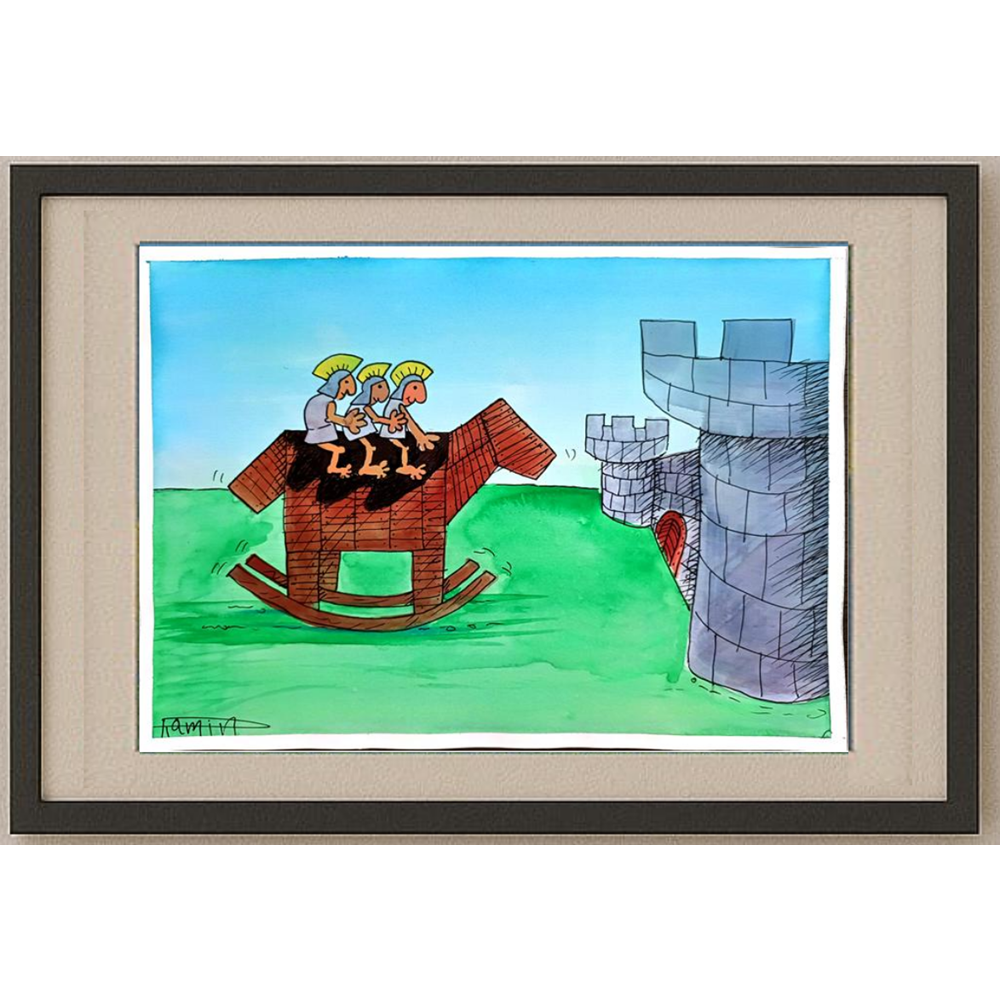 Ramin Rezaie 29x21cm Original Cartoon BOD00381