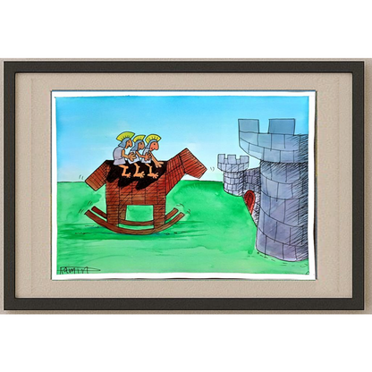 Ramin Rezaie 29x21cm Original Cartoon BOD00381