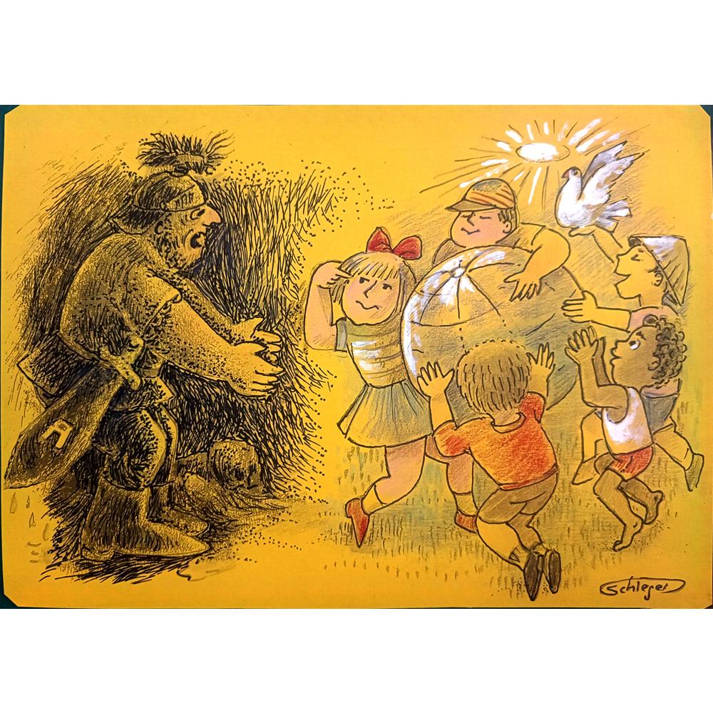 Wolfgang Schlegel 29x21cm Original Cartoon BOD00387