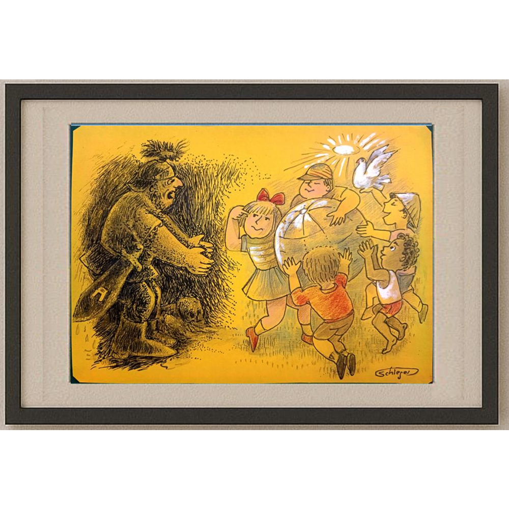 Wolfgang Schlegel 29x21cm Original Cartoon BOD00387