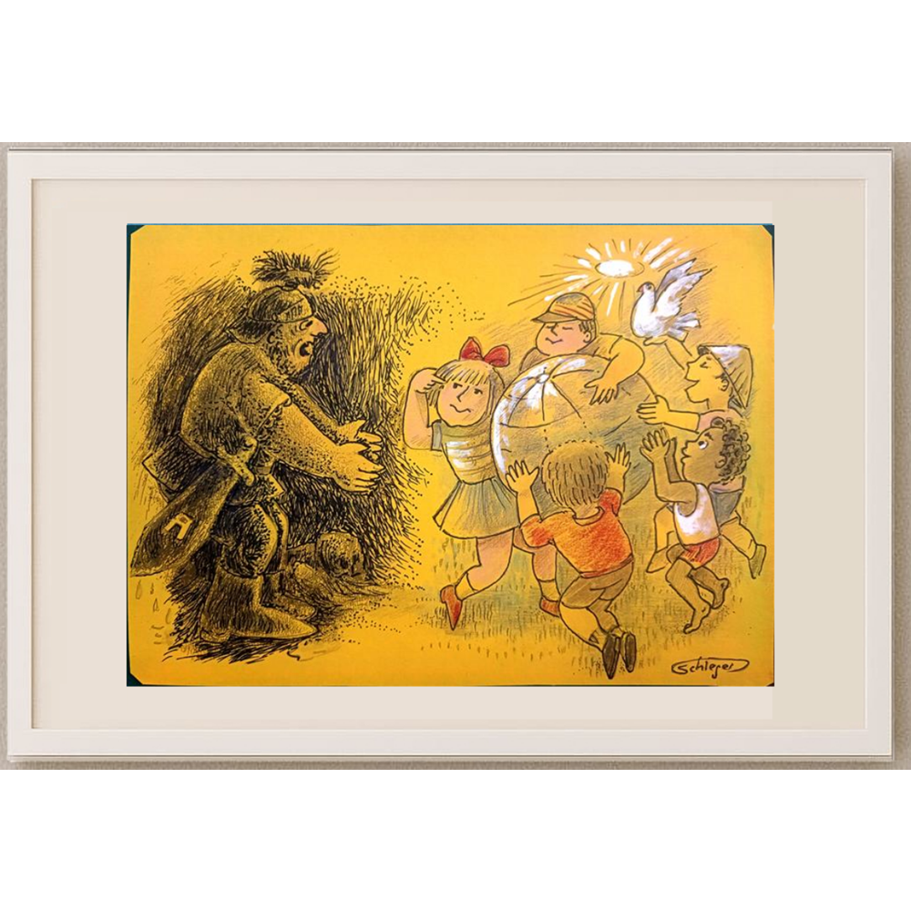 Wolfgang Schlegel 29x21cm Original Cartoon BOD00387