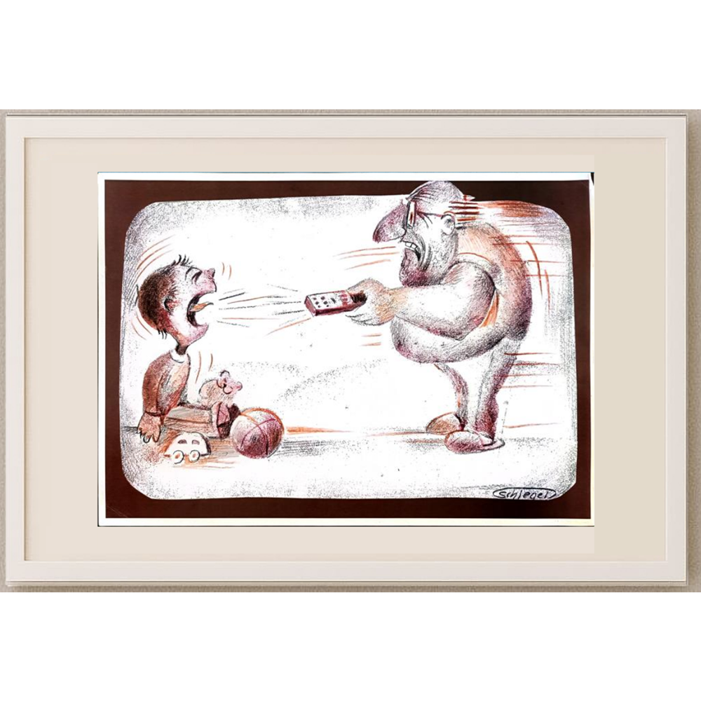 Wolfgang Schlegel 29x21cm Original Cartoon BOD00389