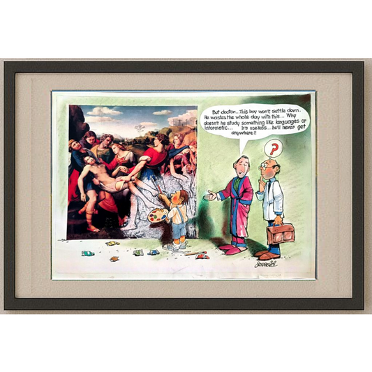 Osmar Sorbellini 29x21cm Orijinal Karikatür BOD00390