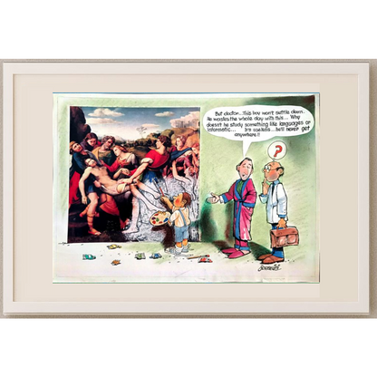 Osmar Sorbellini 29x21cm Original Cartoon BOD00390