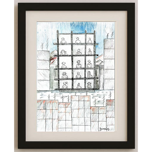 Zerrin Tığlıoğlu 29x21cm Orijinal Karikatür BOD00392