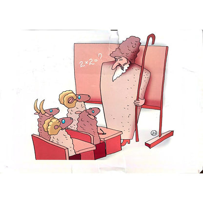 Evgeny Kran 29x21cm Orijinal Karikatür BOD00393