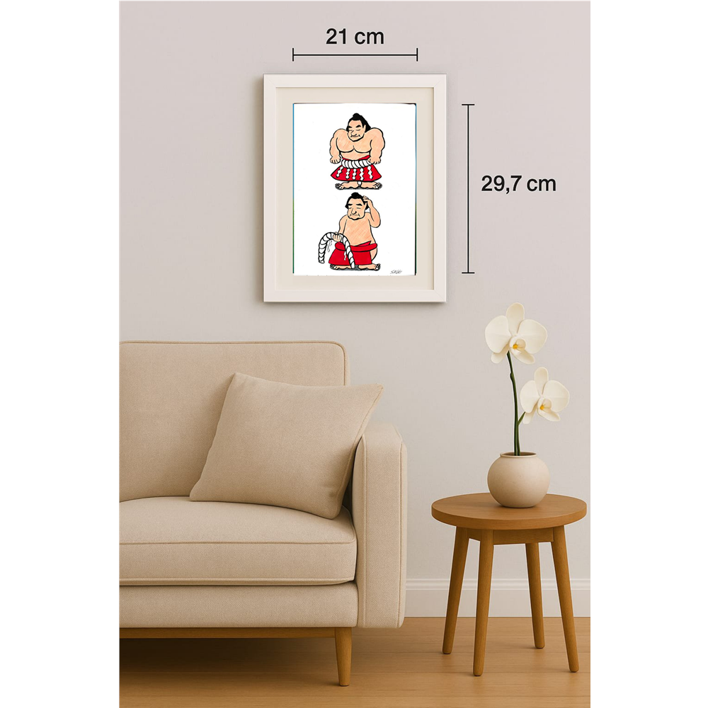 Sage Miyata 29x21cm Orijinal Karikatür BOD00399