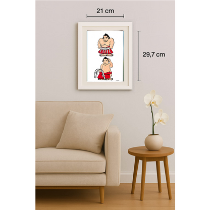 Sage Miyata 29x21cm Orijinal Karikatür BOD00399