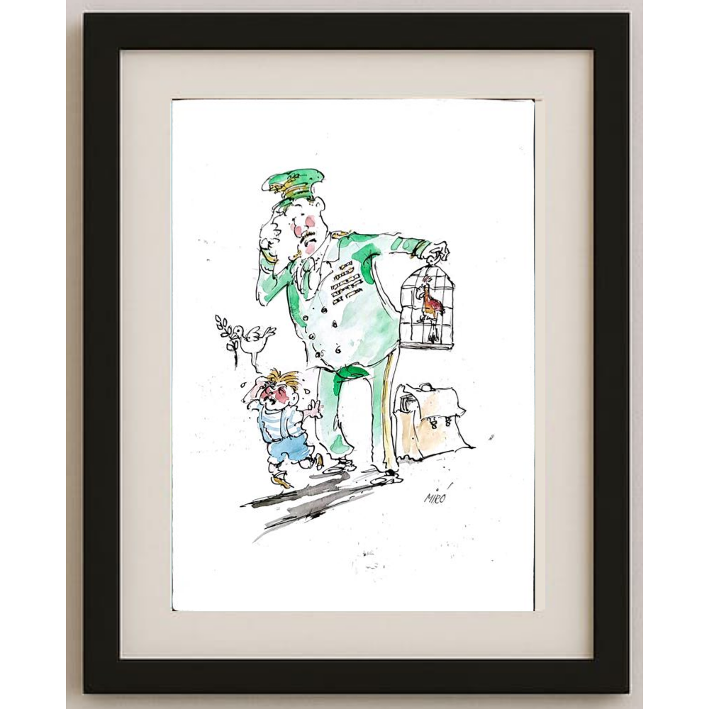 Georgijevski Miroslav 29x21cm Orijinal Karikatür BOD00400