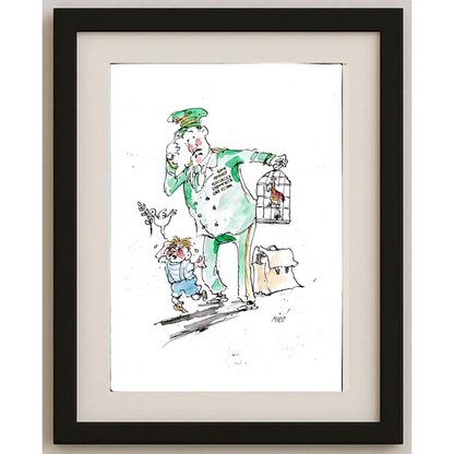 Georgijevski Miroslav 29x21cm Orijinal Karikatür BOD00400