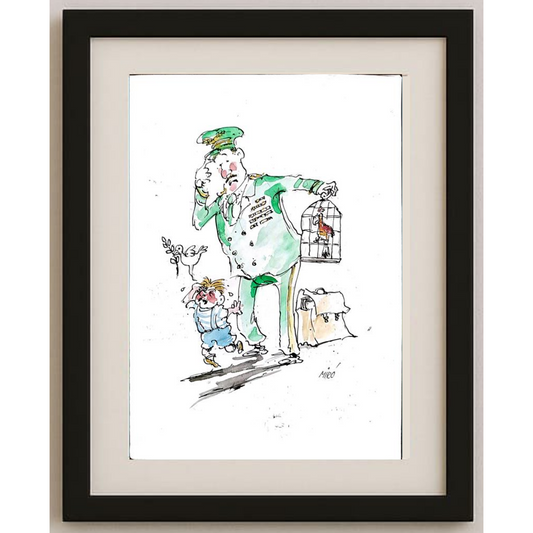 Georgijevski Miroslav 29x21cm Orijinal Karikatür BOD00400