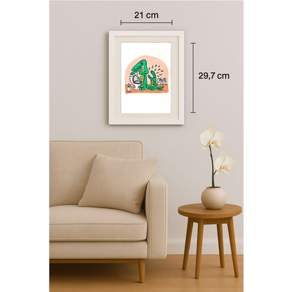 Dieter Bevers 29x21cm Orijinal Karikatür BOD00402