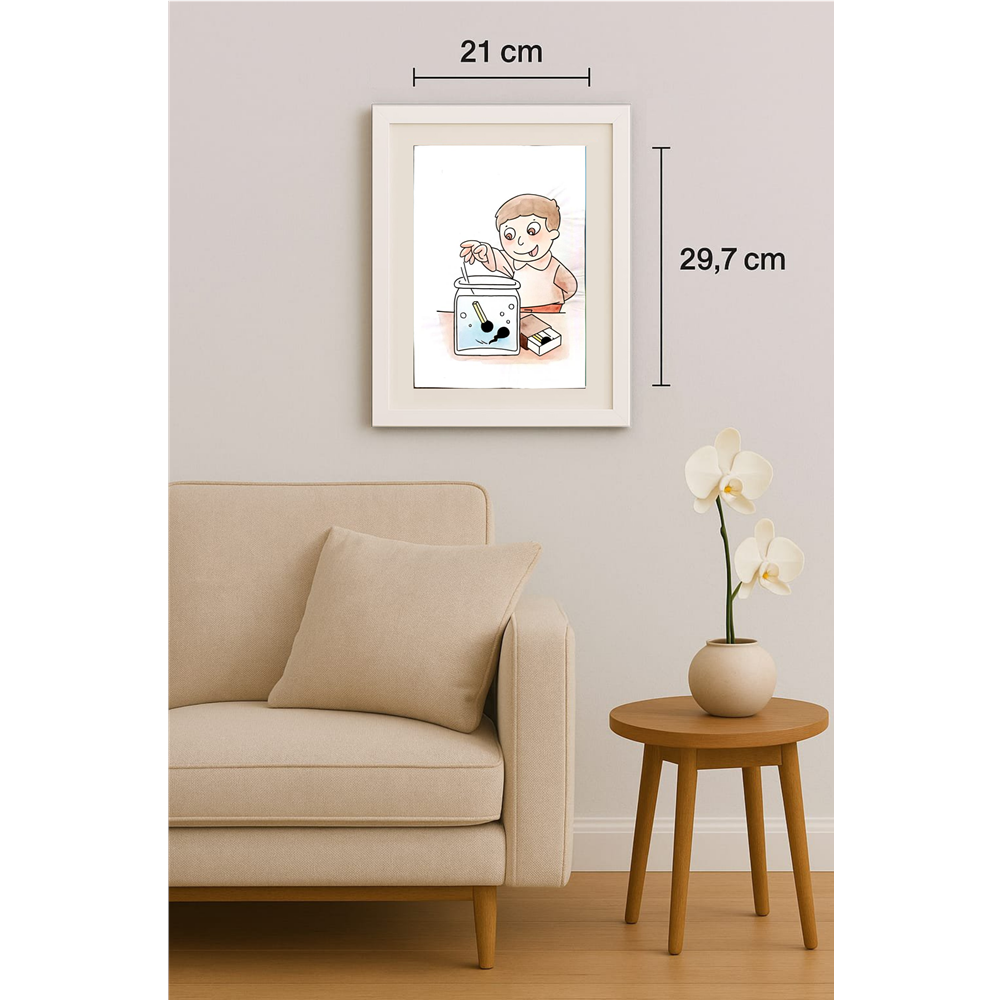 lou Pei Dong 29x21cm Orijinal Karikatür BOD00403