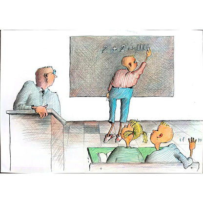 Tsocho Peev 29x21cm Orijinal Karikatür BOD00405