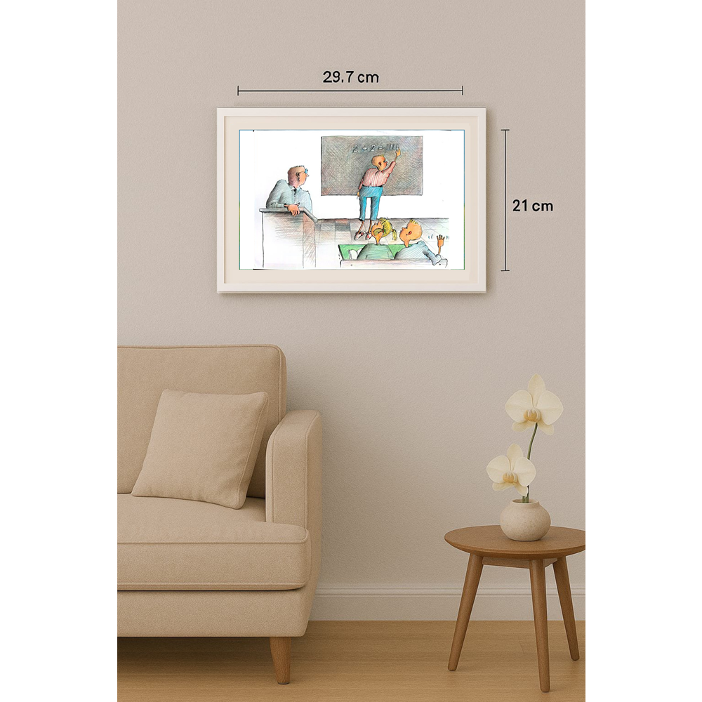 Tsocho Peev 29x21cm Orijinal Karikatür BOD00405