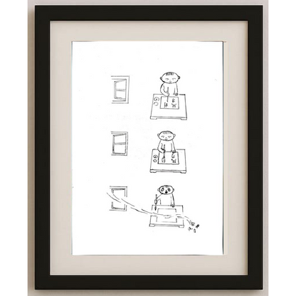 Sun Weijian 29x21cm Orijinal Karikatür BOD00406