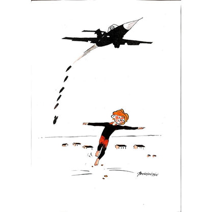 Burhanettin Ardagil 29x21cm Orijinal Karikatür BOD00407
