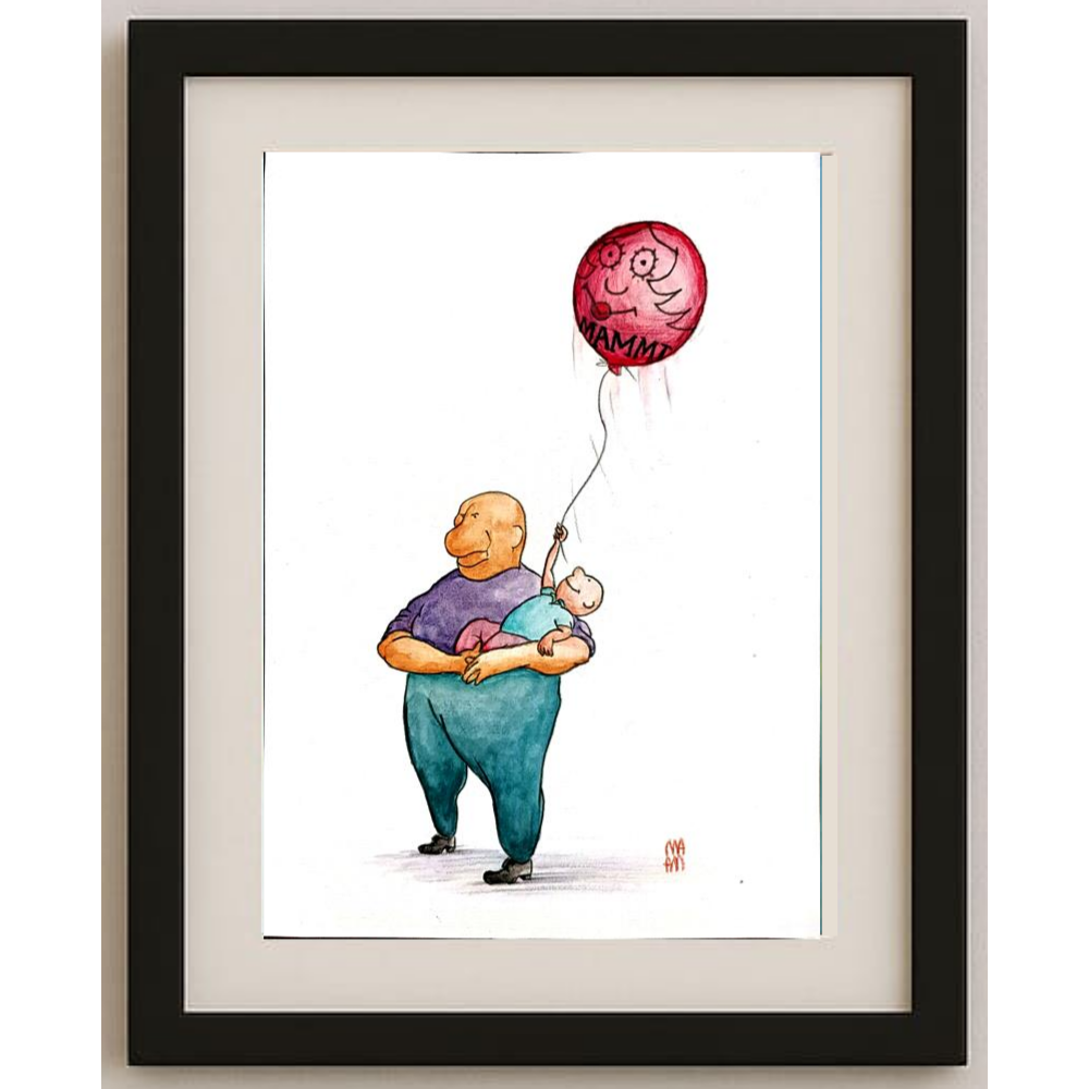 Majid Amini 35x21cm Orijinal Karikatür BOD00413