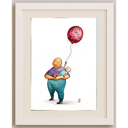 Majid Amini 35x21cm Orijinal Karikatür BOD00413