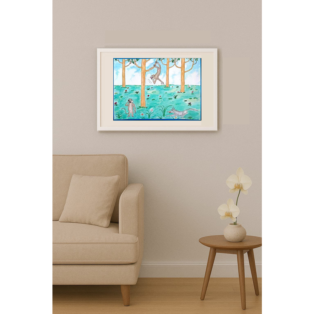 Zhang Jian Sheng 35x21cm Orijinal Karikatür BOD00414