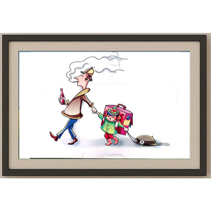 Evgeny Kran 29x21cm Orijinal Karikatür BOD00415