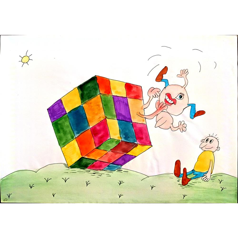 Roslyakova Nadya 29x21cm Orijinal Karikatür BOD00417