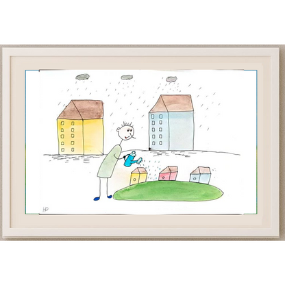 Roslyakova Nadya 29x21cm Orijinal Karikatür BOD00419