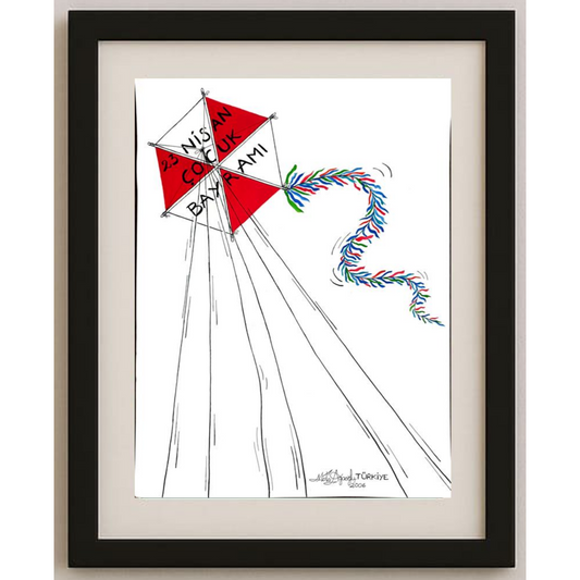 Mete Ağaoğlu 39x30cm Orijinal Karikatür BOD00454