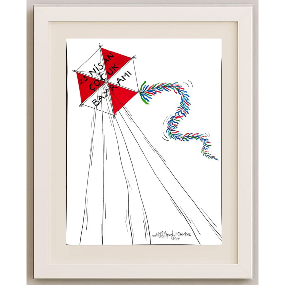 Mete Ağaoğlu 39x30cm Orijinal Karikatür BOD00454